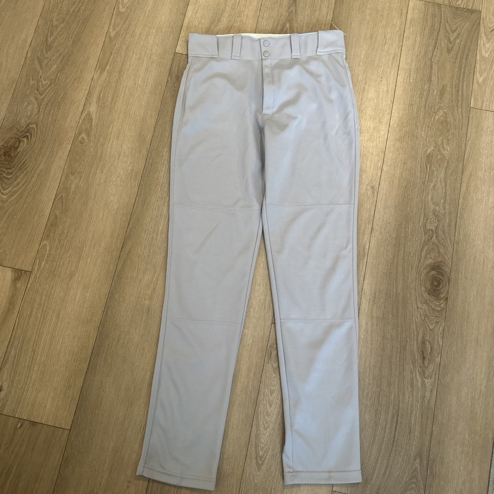 Easton Adult Baseball Pants Gray Snap Closure Medium 32"-34" NWT